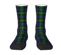KWQDOZF Scottish Campbell of Loudoun Tartan scozzese Clan scozzese Agnew Calzini da uomo e da donna, Calzini scozzesi alla moda novità Casual Crew Ath
