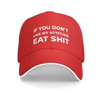 KWQDOZF Se Non Ti Piace Il Mio atteggiamento, Mangia Merda, Cappello da Baseball da Uomo
