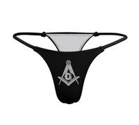 KWQDOZF Segno della Massoneria Sexy Perizoma da Donna T-Back Intimo Regali Divertenti per Le Donne