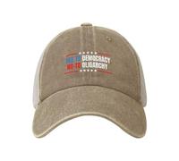 KWQDOZF Sì alla democrazia, No all'oligarchia. Cappello da Baseball Regolabile con Retro in Rete Bernie Sanders Fight Golf Dad.