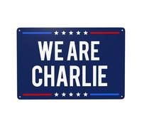 KWQDOZF Siamo Charlie Kirk SIGNS Un vero Patriott Rip Retro 8x12 Targa in metallo Decorazione da parete