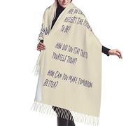 KWQDOZF Significativo Beige Dio mi conceda serenità coraggio saggezza fede religiosa e convinzione nappa scialle in chiffon