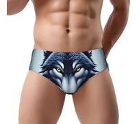 KWQDOZF Slip da Uomo con Stampa di Testa di feroce - Slip Elasticizzati e Traspiranti - Mutandine da Uomo di Supporto per l'uso quotI