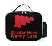 KWQDOZF Snooker Più Preoccupazioni Meno Borsa Porta Pranzo Portatile Tote Contenitori Porta Pranzo Isolati Riutilizzabili A Prova di Perdite Lavoro Picnic