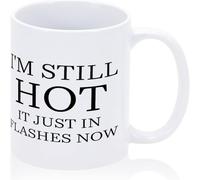 KWQDOZF Sono ancora caldo, solo a tratti, ora tazze da caffè novità tazza da caffè doppia stampata tazza da tè in ceramica per mamma papà amico moglie marito regalo 11 oz