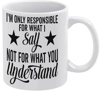 KWQDOZF Sono responsabile solo di ciò che dico, tazza divertente da caffè, tazza da tè in ceramica per donne e uomini, regalo originale da 11 once.