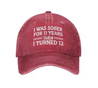 KWQDOZF Sono Stato Sobrio per 11 Anni, Poi Ho compiuto 12 Anni. Cappello per Uomini