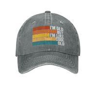 KWQDOZF Sono Vecchio ma Mi Piace Il Cappello Vecchio Stile per papà e Nonno, battute Divertenti, Berretto retrò