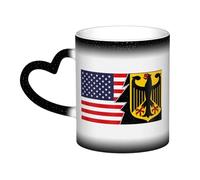 KWQDOZF Stemma di qualsiasi e America Tazza in ceramica Tazza termica che cambia colore Tazza isolata Novità Tazze da viaggio uniche Tazze per la casa 11 OZ