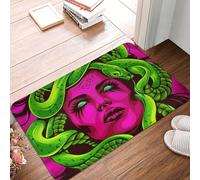 KWQDOZF Tappetini artistici raffiguranti la dea greca Medusa, serpente verde e regina, per esterni ed interni, 16 x 24 pollici
