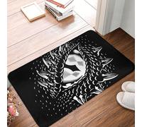 KWQDOZF Tappetini monocromatici con occhio di drago, zerbino di benvenuto per interni ed esterni 16 x 24 pollici