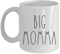 KWQDOZF Tazza bianca divertente Big Momma, ottimo regalo per la mamma da parte di figlia e figlio, perfetta per la festa della mamma e i compleanni, 11 once