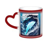 KWQDOZF Tazza che cambia colore con balena blu profondo nel cielo: incanta i tuoi momenti