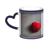 KWQDOZF Tazza che cambia colore con cuore rosso cadente nel cielo: incanta i tuoi momenti