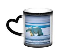 KWQDOZF Tazza che cambia colore con orso polare nel cielo: incanta i tuoi momenti