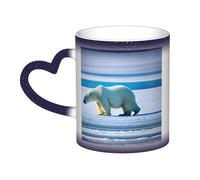 KWQDOZF Tazza che cambia colore con orso polare nel cielo: incanta i tuoi momenti