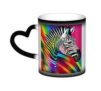 KWQDOZF Tazza che cambia colore con zebra arcobaleno colorato nel cielo: incanta i tuoi momenti