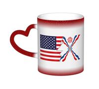 KWQDOZF Tazza con bandiera degli assiri e dell'America, in ceramica, sensibile al calore, che cambia colore, isolata, novità, tazze da viaggio uniche, tazze per la casa, 11 OZ