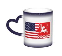 KWQDOZF Tazza con bandiera degli Avari e dell'America Tazza in ceramica sensibile al calore che cambia colore Tazza isolata Novità Tazze da viaggio uniche Tazze per la casa 11 OZ