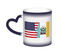 KWQDOZF Tazza con bandiera degli Hopi e dell'America, in ceramica, sensibile al calore, che cambia colore, isolata, novità, tazze da viaggio uniche, tazze per la casa, 11 OZ