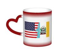 KWQDOZF Tazza con bandiera degli Hopi e dell'America, in ceramica, sensibile al calore, che cambia colore, isolata, novità, tazze da viaggio uniche, tazze per la casa, 11 OZ