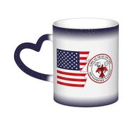 KWQDOZF Tazza con bandiera della nazione Menominee e America Tazza in ceramica sensibile al calore che cambia colore Tazza isolata Novità Tazze da viaggio uniche Tazze per la casa 11 OZ