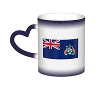 KWQDOZF Tazza con bandiera dell'isola di Ascensione Tazza in ceramica sensibile al calore che cambia colore Tazza isolata Novità Tazze da viaggio uniche Tazze per la casa 11 OZ