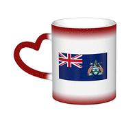 KWQDOZF Tazza con bandiera dell'isola di Ascensione Tazza in ceramica sensibile al calore che cambia colore Tazza isolata Novità Tazze da viaggio uniche Tazze per la casa 11 OZ