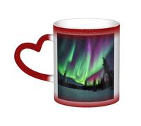 KWQDOZF Tazza con dipinto Aurora Boreale che cambia colore nel cielo: incanta i tuoi momenti