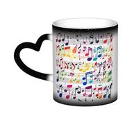 KWQDOZF Tazza con note musicali colorate che cambiano colore nel cielo: incanta i tuoi momenti