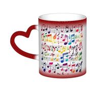 KWQDOZF Tazza con note musicali colorate che cambiano colore nel cielo: incanta i tuoi momenti