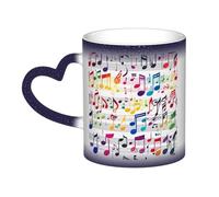KWQDOZF Tazza con note musicali colorate che cambiano colore nel cielo: incanta i tuoi momenti