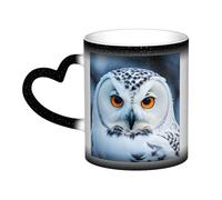 KWQDOZF Tazza con occhi di gufo delle nevi che cambiano colore nel cielo: incanta i tuoi momenti