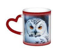 KWQDOZF Tazza con occhi di gufo delle nevi che cambiano colore nel cielo: incanta i tuoi momenti
