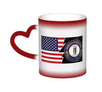 KWQDOZF Tazza con sigillo del ucky e America, in ceramica, sensibile al calore, che cambia colore, isolata, novità, tazze da viaggio uniche, tazze per la casa, 11 OZ