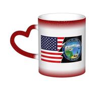 KWQDOZF Tazza con sigillo dello Stato dell'Alaska e dell'America, in ceramica, sensibile al calore, che cambia colore, isolata, novità, tazze da viaggio uniche, tazze per la casa, 11 OZ