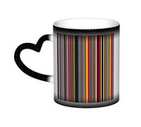 KWQDOZF Tazza con strisce colorate che cambia colore in verticale nel cielo: incanta i tuoi momenti