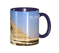KWQDOZF Tazza da caffè divertente con le piramidi d'Egitto - Tazza in ceramica bicolore da 11 once con motivo 3D | Regali carini per uomini, donne, ufficio, lavoro