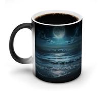 KWQDOZF Tazza da caffè divertente con paesaggio marino e oceano, tazza da tè che cambia colore, per uomini e donne, compleanno
