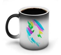 KWQDOZF Tazza da caffè divertente con unicorno Pegasus, tazza da tè che cambia colore per uomini e donne, compleanno