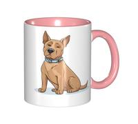 KWQDOZF Tazza da caffè stampata con bulldog francese divertente - Tazza in ceramica bicolore da 11 once con motivo 3D | Regali carini per uomini, donne, ufficio, lavoro