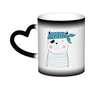 KWQDOZF Tazza da orso dei cartoni animati Tazza in ceramica sensibile al calore che cambia colore Tazza isolata Novità Tazze da viaggio uniche Tazze per la casa 11 OZ