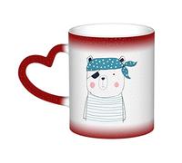 KWQDOZF Tazza da orso dei cartoni animati Tazza in ceramica sensibile al calore che cambia colore Tazza isolata Novità Tazze da viaggio uniche Tazze per la casa 11 OZ