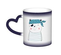 KWQDOZF Tazza da orso dei cartoni animati Tazza in ceramica sensibile al calore che cambia colore Tazza isolata Novità Tazze da viaggio uniche Tazze per la casa 11 OZ