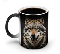KWQDOZF Tazze da caffè sensibili al calore stampate Hungry Like A Wolf, tazza da caffè che cambia colore, immagine completa rivelata quando viene aggiunta la temperatura CALDA