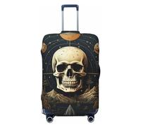 KWQDOZF teschio misterioso geometria sacra magia vintage elastico coprivaligia da viaggio coprivaligia da viaggio per baule 19''-32'' coprivaligia protettivo