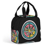 KWQDOZF Trova il tuo vero Nord Borsa porta pranzo con bussola per donne e uomini, contenitori porta pranzo isolati, lavoro, picnic, viaggi