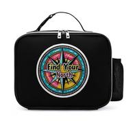 KWQDOZF Trova il tuo vero Nord, borsa porta pranzo portatile Compass, contenitore porta pranzo isolato riutilizzabile, a prova di perdite, per lavoro e picnic