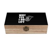 KWQDOZF Tuba Why Yes I Do Lift - Scatola portaoggetti in legno, portagioie decorativo, scatola portaoggetti ricordo