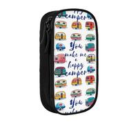 KWQDOZF You Make Me Happy Astuccio per rimorchio per camper Astuccio per matite di grande capacità Astuccio per penne Astuccio per trucchi per ragazze Ragazzi Adulti Scuola Ufficio e Viaggi